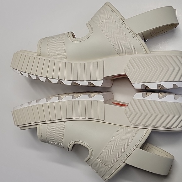 SOREL NWOT ONA AVE PLATFORM SANDAL SZ 6.5 CHALK WHITE - Picture 10 of 14